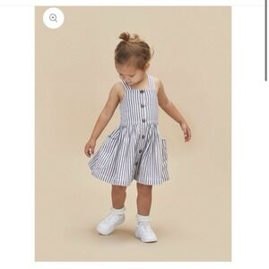 Huxbaby Reversible Dress Size 6 Ink And Surf Stripe Summer Nautical Coastal